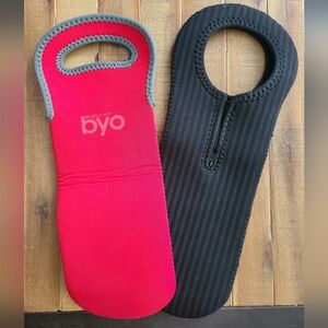 2 Neoprene Insulated Wine Bags/carriers/totes BYO